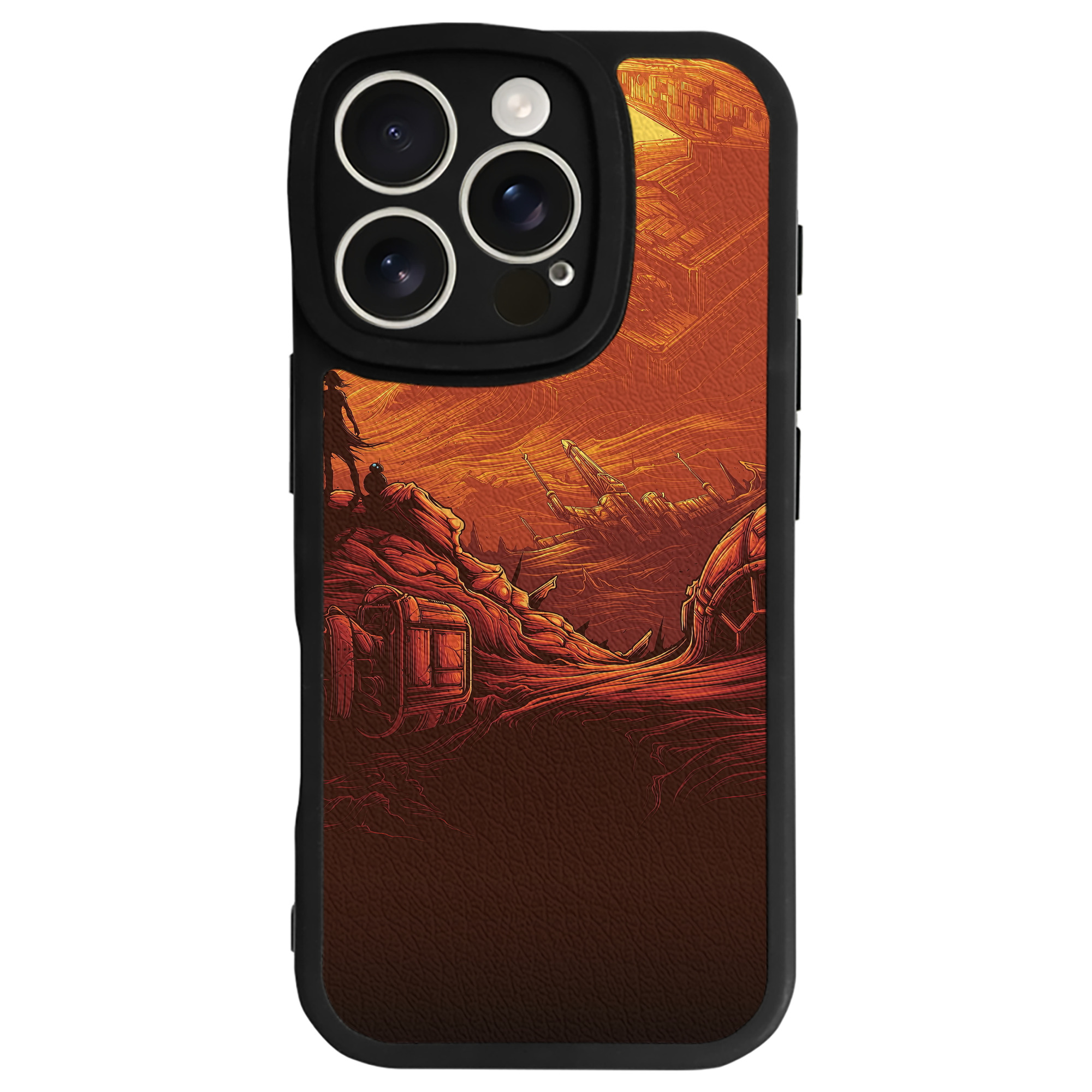 （画像用） スター・ウォーズ Star Wars 【iPhone 16シリーズ対応】シリコンスマホケース（レザー調） 材質：シリコン